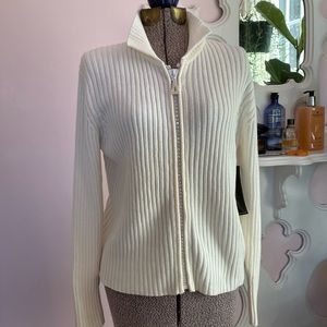 Belldini Cotton Blend Zip Up Cardigan New S